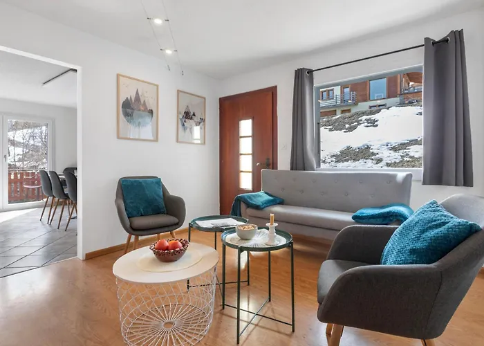 3br - Vue Alpine & Balcon - 8 Pers شقة *